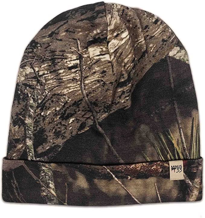 Camo hunting hat made of merino wool