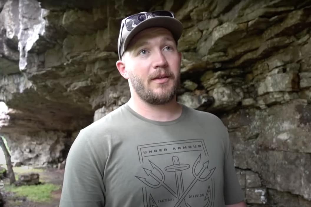 screenshot of The Nomadic Outdoorsman walking and talking to the video