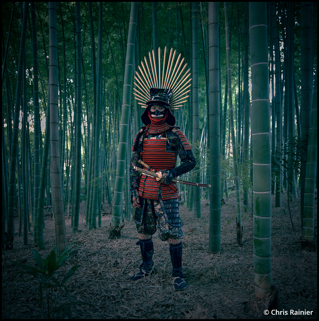 Photo of a man in samurai dress