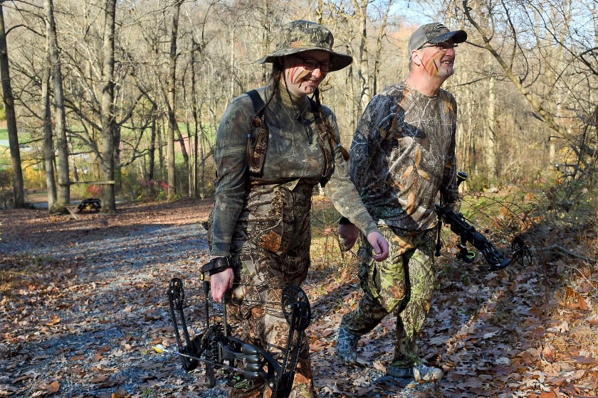 Father And Daughter Bow Hunters In Pennsylvania