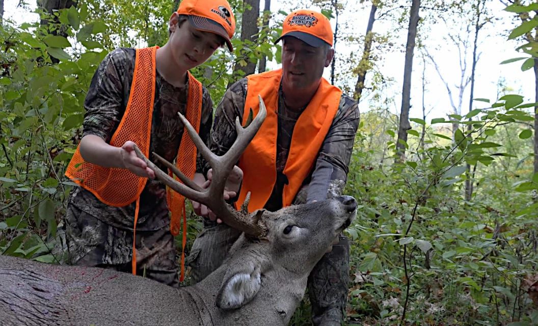 Youth Hunter Bags Big Kentucky Buck With Perfect Broadside Shot