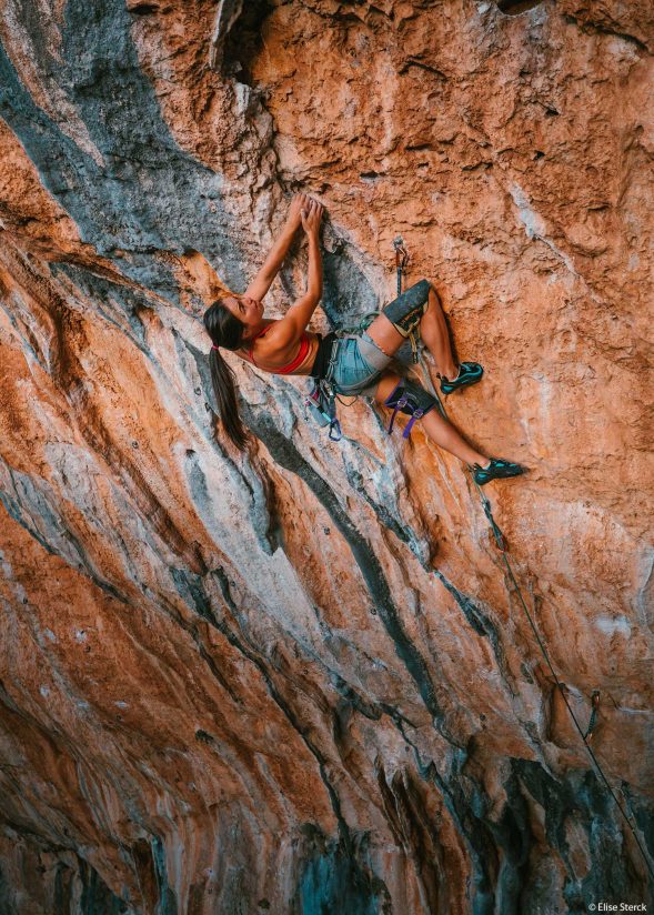 Photo of a rock climber