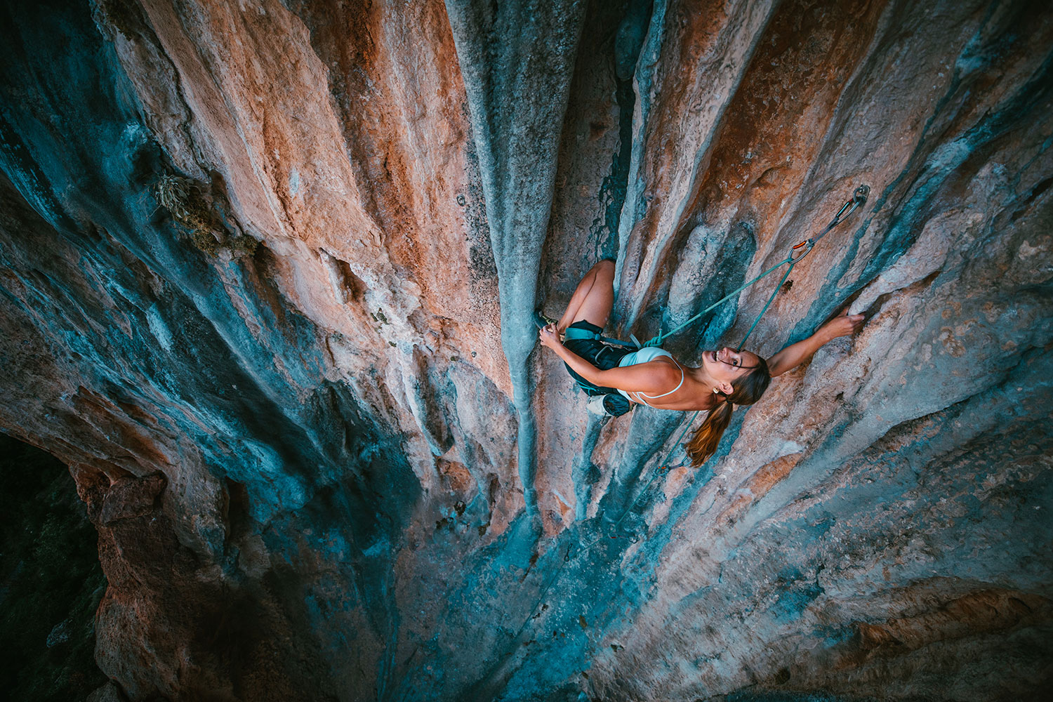 Photo of a rock climber