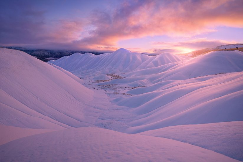 Photo of snowy hills