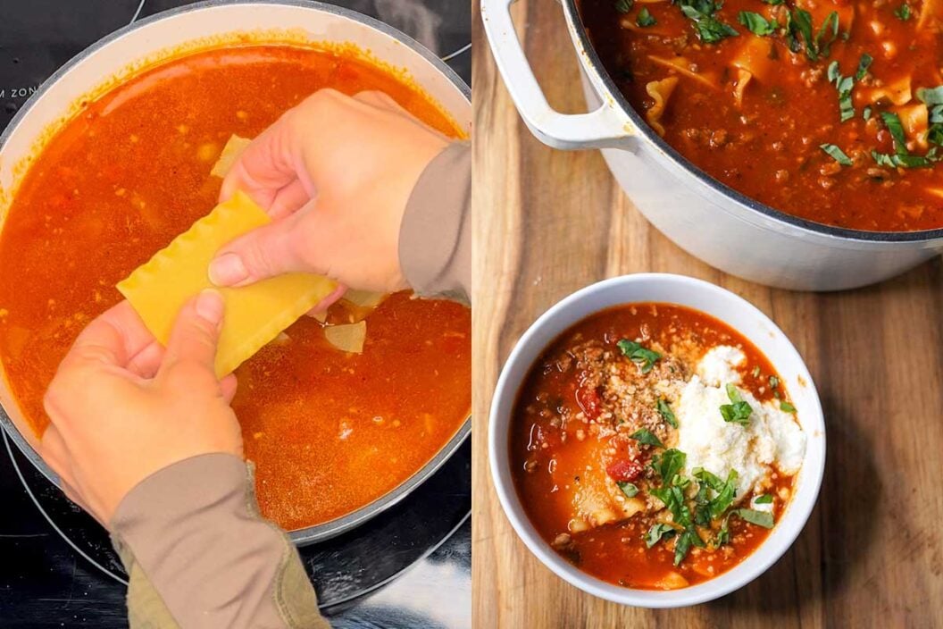 venison lasagna soup recipe